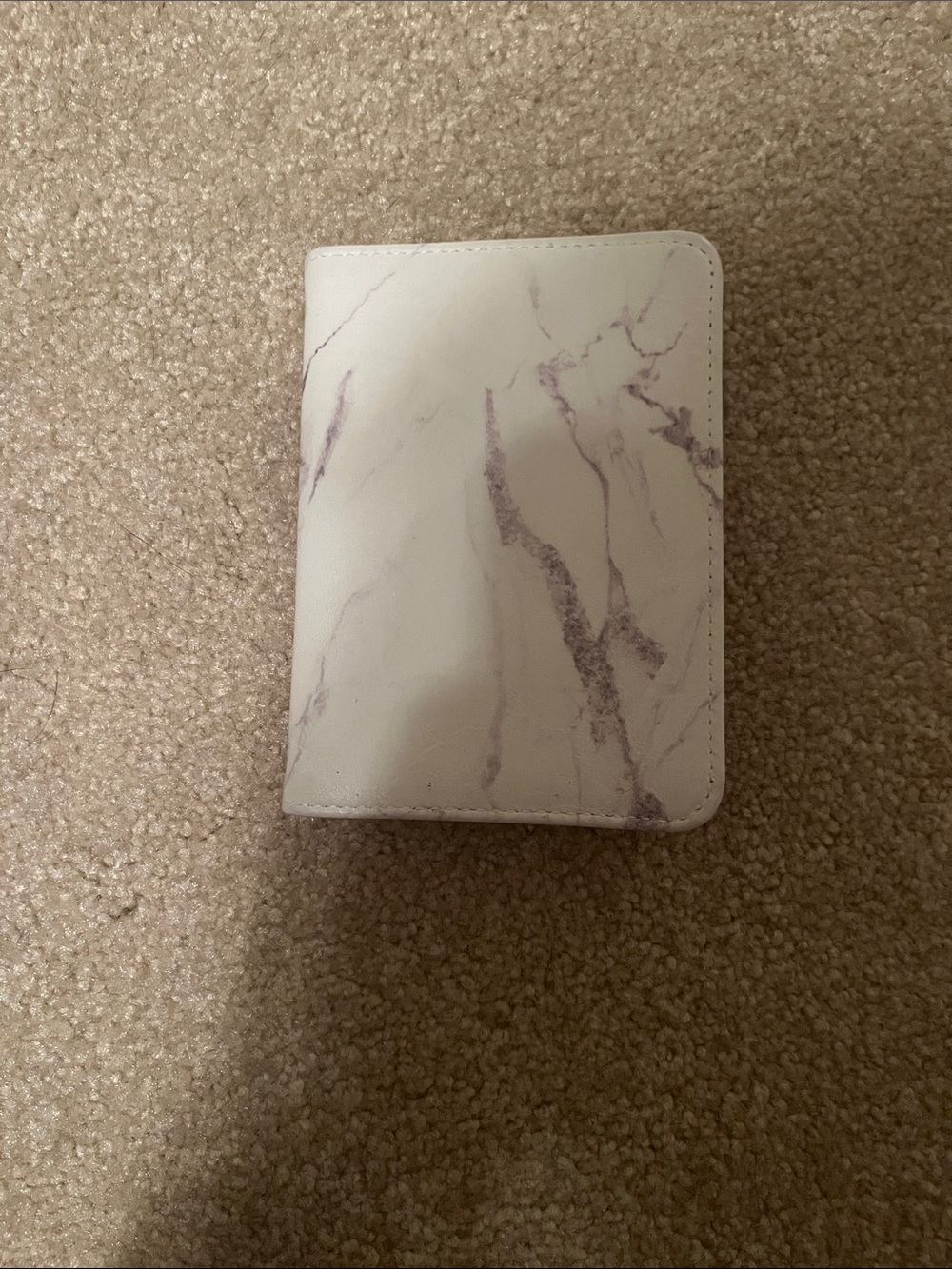 White Marble Passport Wallet